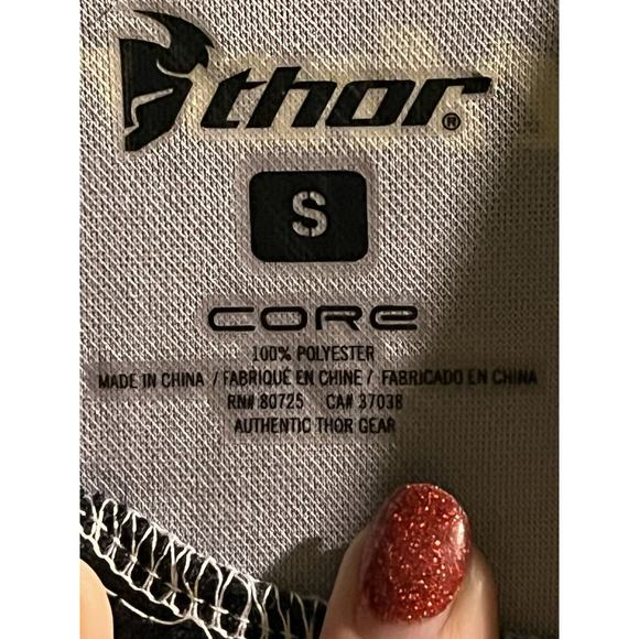 Thor Core Jersey Men Small Black Long Sleeve Lightweight Motocross Racing Flaws - Picture 5 of 12